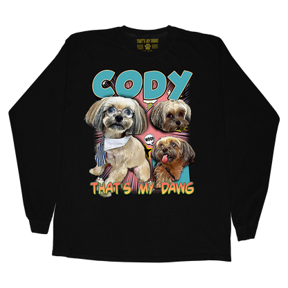 Custom Comic Book Long Sleeve – Upload Any Pet, Friend, or Other Favorite Picture