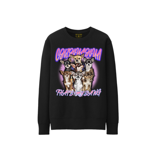 90's Style Chihuahua Crewneck Sweaters