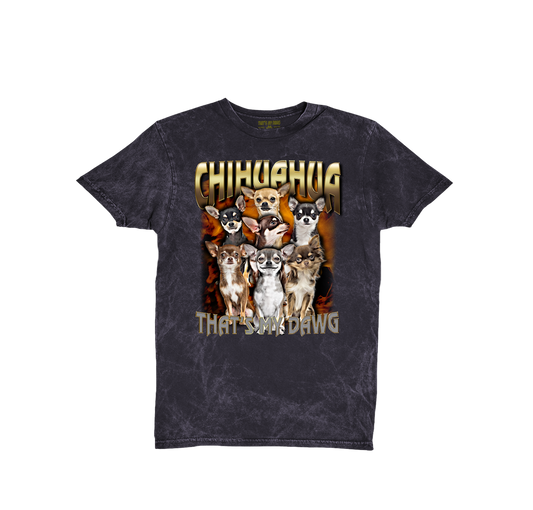 90's Style Chihuahua Vintage T-Shirts (Cloud Black)