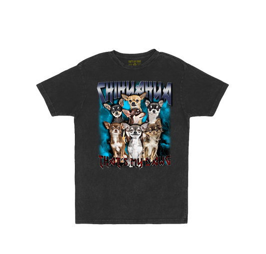 90's Style Chihuahua Vintage T-Shirts (Vintage Black)