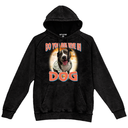 Custom Dog God Vintage Hoodie – Upload Your Dog and Turn Them Into a Deity