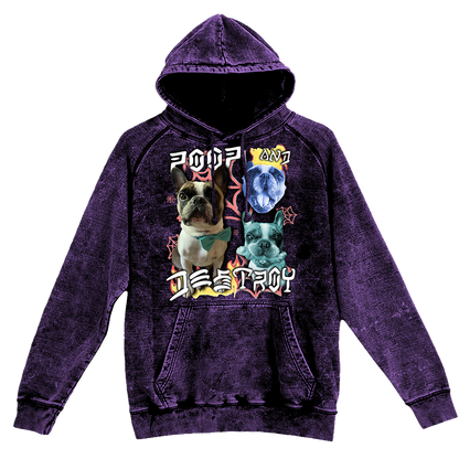 Custom Poop and Destroy Vintage Hoodie – Upload Any Pet, Friend, or Other Favorite Picture