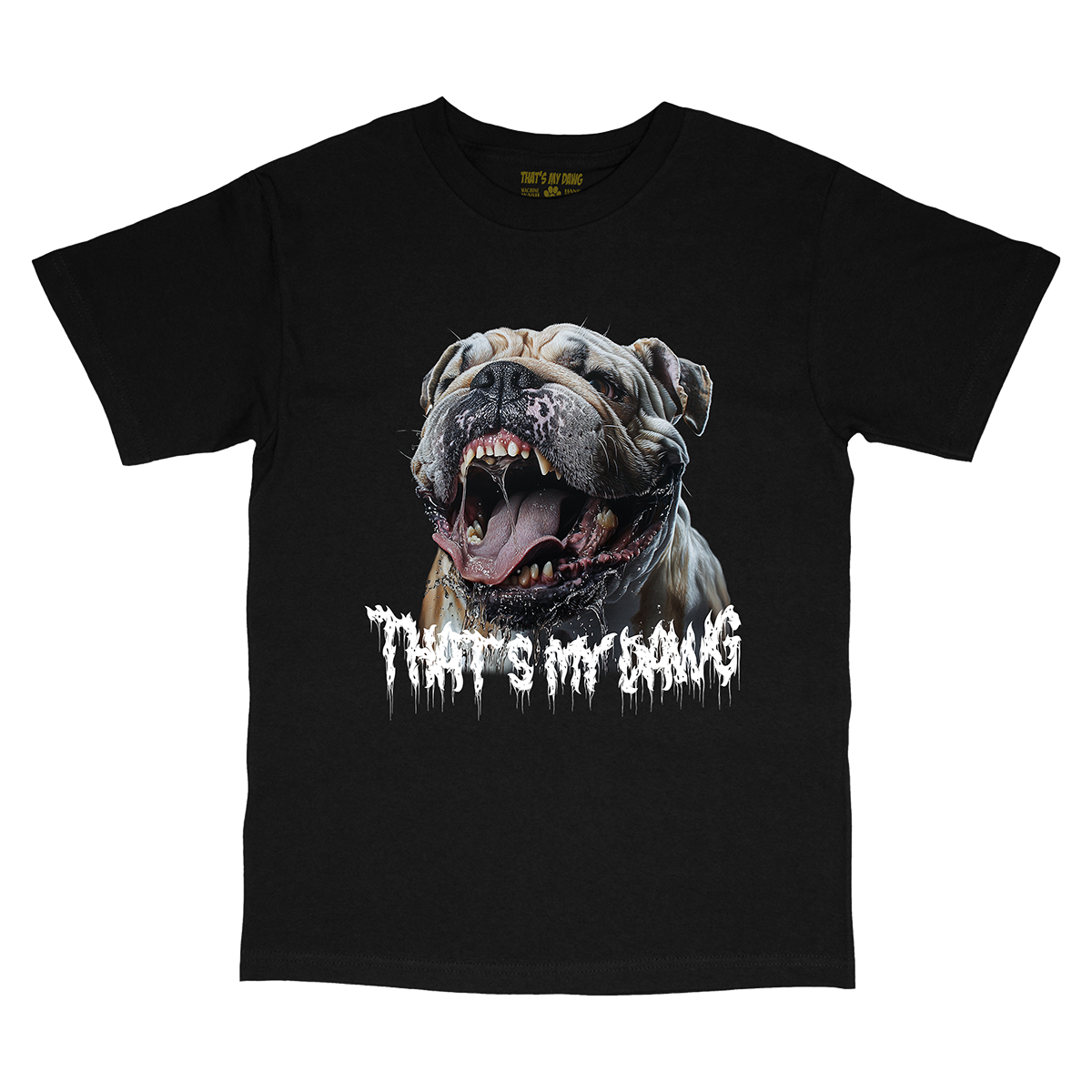 English Bulldog mean and growling shirt design - That's My Dawg
