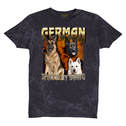90's Style German Shepherd Vintage T-Shirts (Cloud Black)