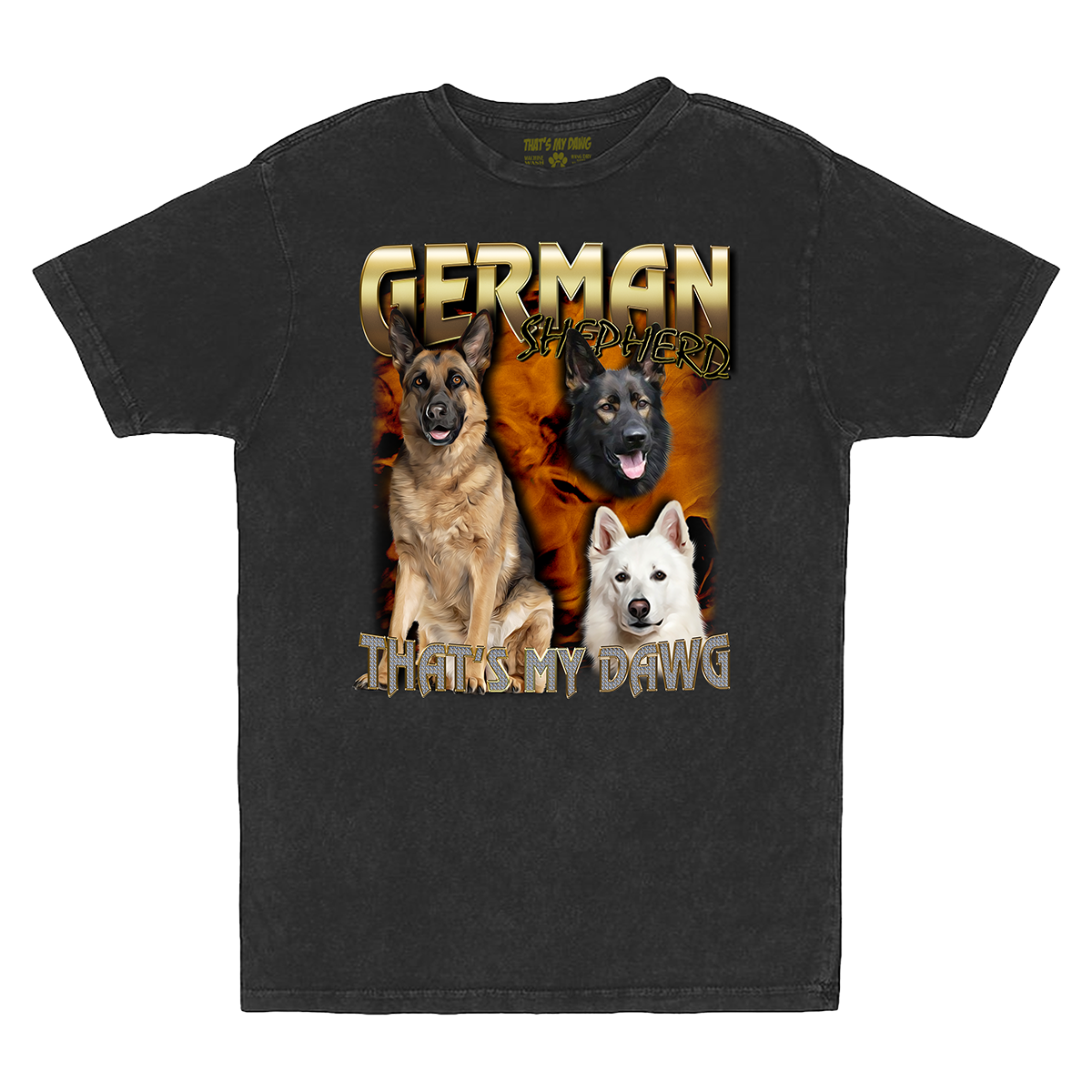 90's Style German Shepherd Vintage T-Shirts (Vintage Black)