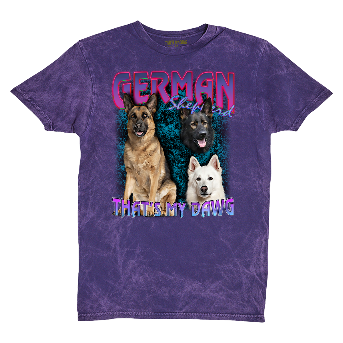 90's Style German Shepherd Vintage T-Shirts (Cloud Purple)