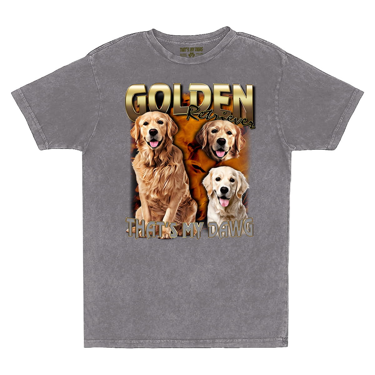 90's Style Golden Retriever Vintage T-Shirts (Zinc)