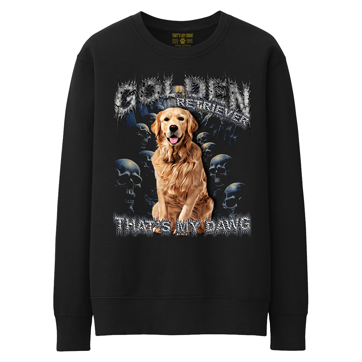 90's Style Golden Retriever Crewneck Sweaters