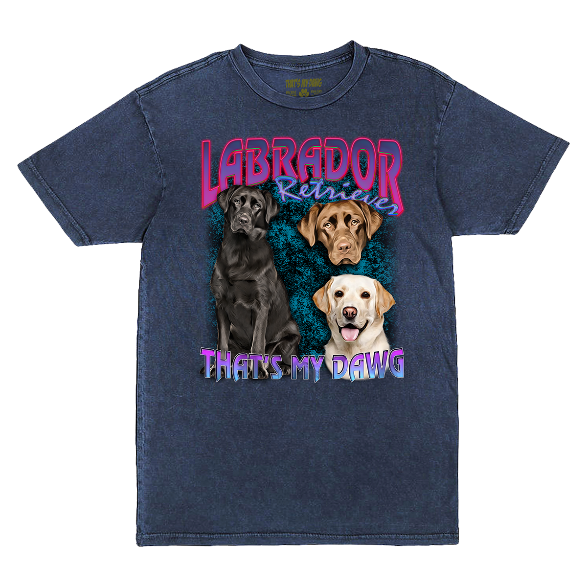 90's Style Labrador Retriever Vintage T-Shirts (Denim)