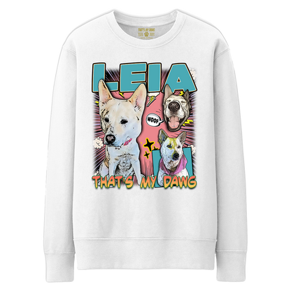 Custom Comic Book Crewneck – Upload Any Pet, Friend, or Other Favorite Picture