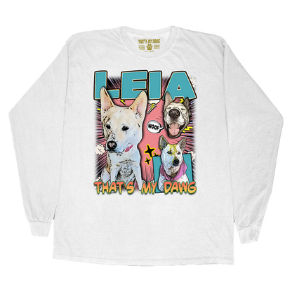 Custom Comic Book Long Sleeve – Upload Any Pet, Friend, or Other Favorite Picture