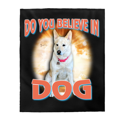 Custom Dog God Blanket – Upload Your Dog and Turn Them Into a Deity