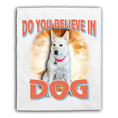 Custom Dog God Blanket – Upload Your Dog and Turn Them Into a Deity