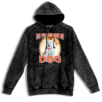 Custom Dog God Vintage Hoodie – Upload Your Dog and Turn Them Into a Deity
