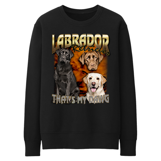 90's Style Labrador Retriever Crewneck Sweaters