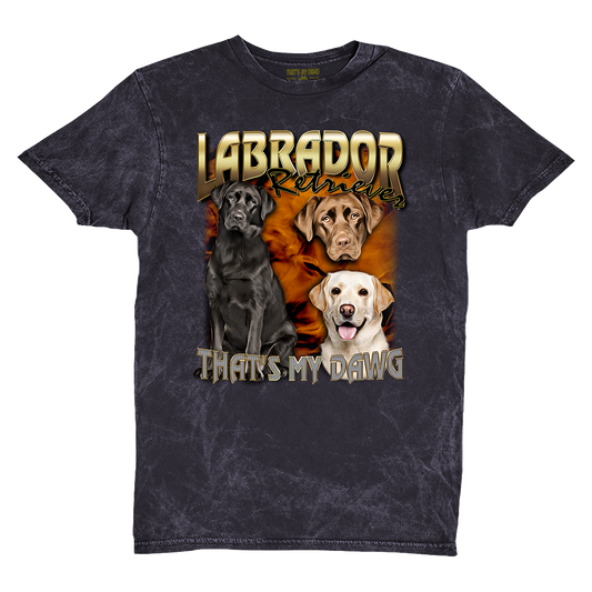 90's Style Labrador Retriever Vintage T-Shirts (Cloud Black)