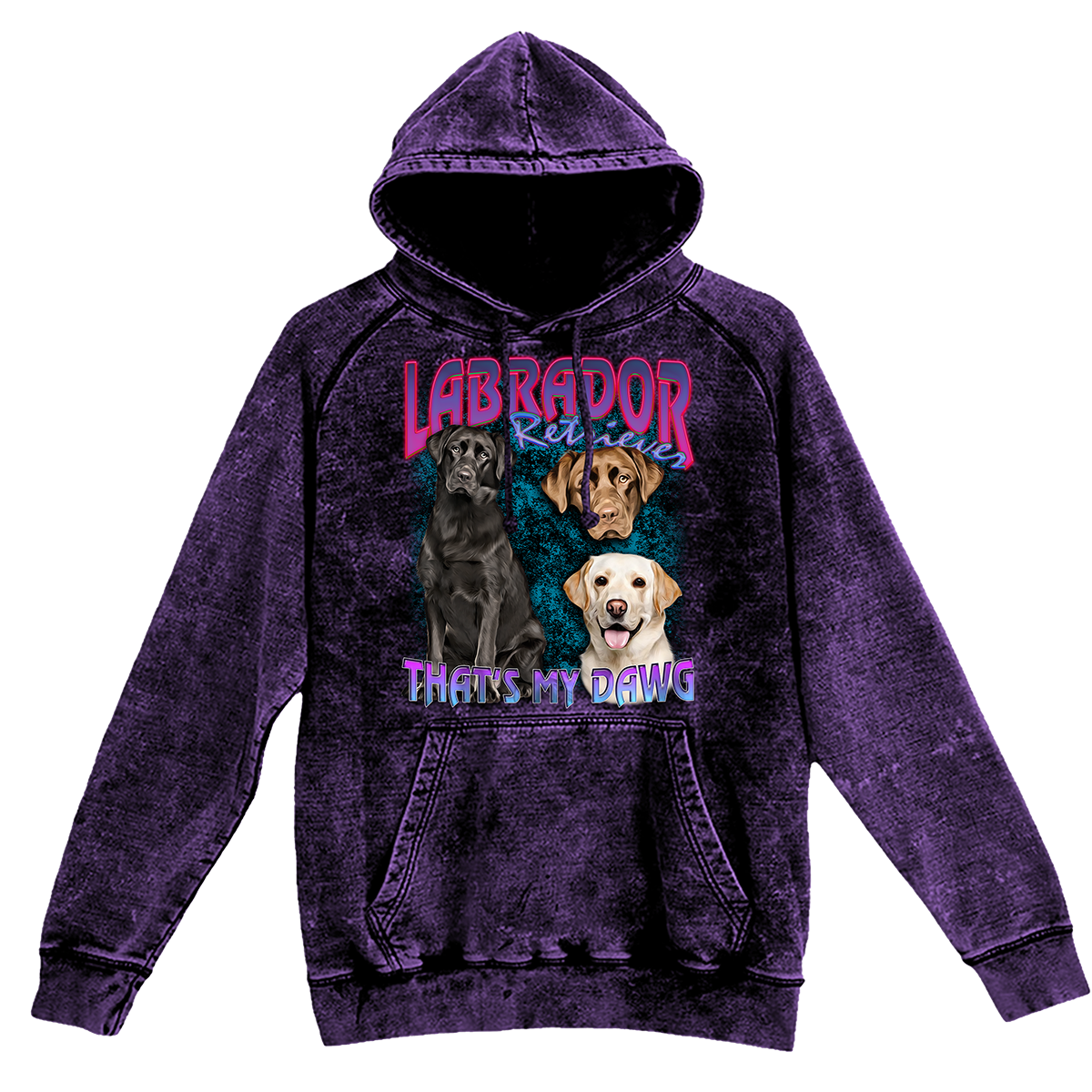 90's Style Labrador Retriever Vintage Hoodies (Cloud Purple)