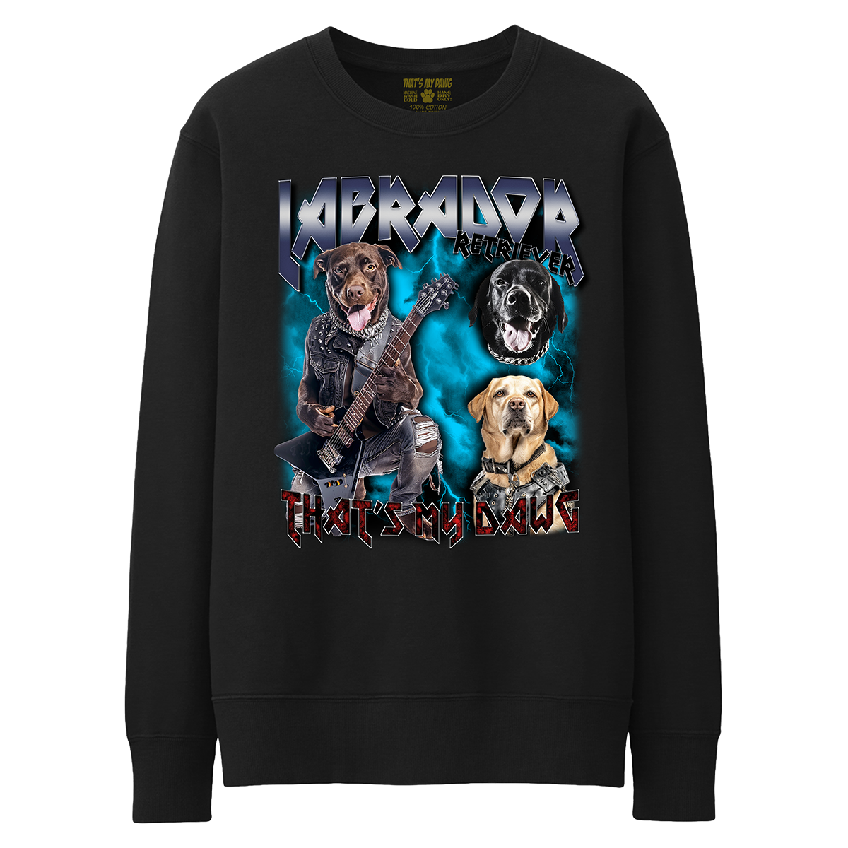 90's Style Labrador Retriever Crewneck Sweaters