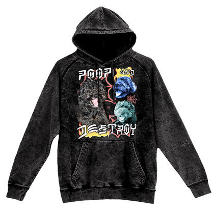 Custom Poop and Destroy Vintage Hoodie – Upload Any Pet, Friend, or Other Favorite Picture