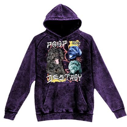 Custom Poop and Destroy Vintage Hoodie – Upload Any Pet, Friend, or Other Favorite Picture