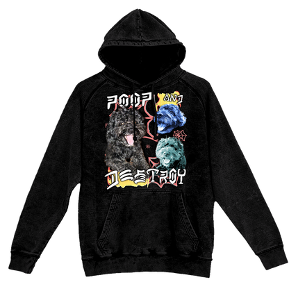 Custom Poop and Destroy Vintage Hoodie – Upload Any Pet, Friend, or Other Favorite Picture