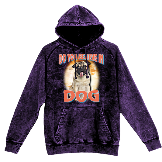 90's Style Pug Vintage Hoodies (Cloud Purple)