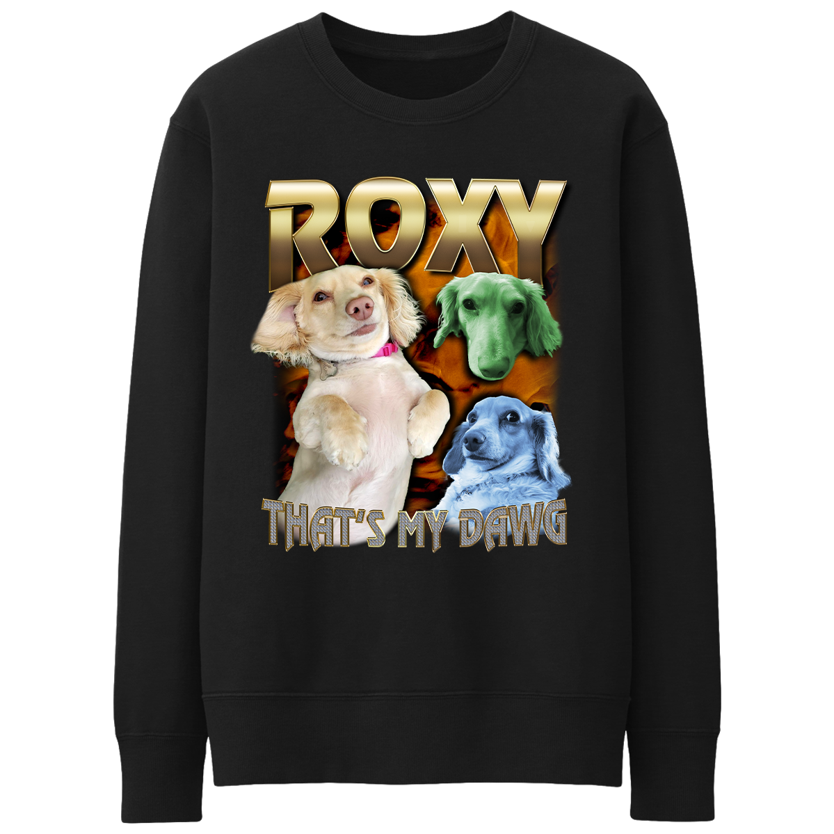 That's My Dawg Custom "90's Bling" Crewneck Sweatshirt