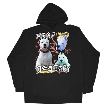 Custom Poop and Destroy Hoodie – Upload Any Pet, Friend, or Other Favorite Picture