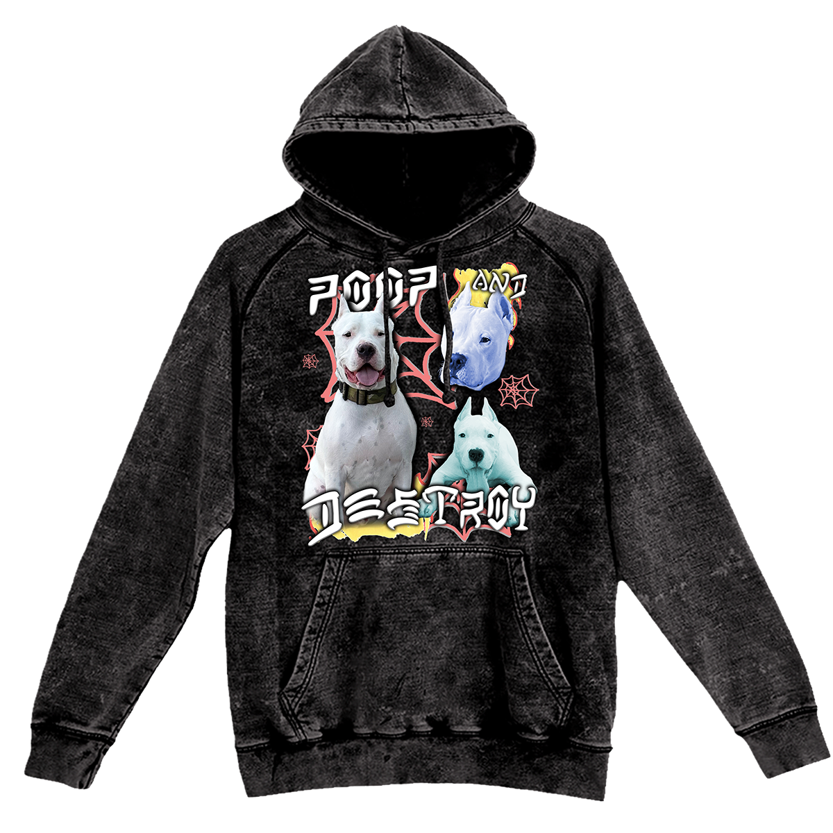 Custom Poop and Destroy Vintage Hoodie – Upload Any Pet, Friend, or Other Favorite Picture