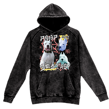 Custom Poop and Destroy Vintage Hoodie – Upload Any Pet, Friend, or Other Favorite Picture