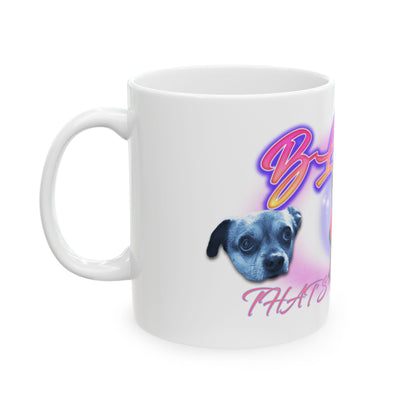 Custom 90s Airbrush Mug – Upload Any Pet, Friend, or Other Favorite Picture