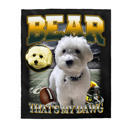 Custom NFL Blanket – Feature Your Pet as a Football Star!