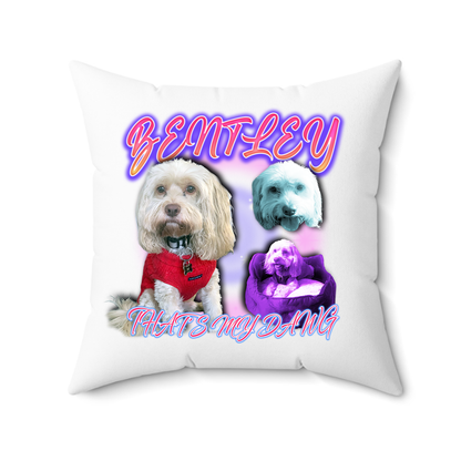 Custom 90s Airbrush Pillow – Upload Any Pet, Friend, or Other Favorite Picture