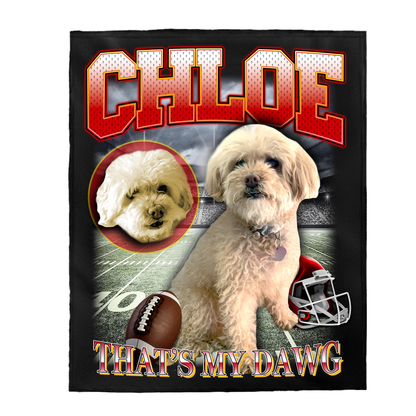 Custom NFL Blanket – Feature Your Pet as a Football Star!