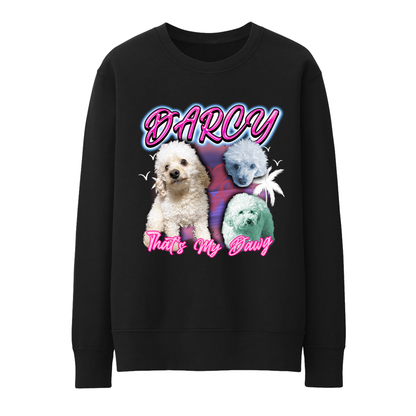 Custom Airbrush 2.0 Crewneck – Upload Any Pet, Friend, or Other Favorite Picture