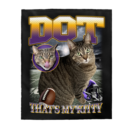 Custom NFL Blanket – Feature Your Pet as a Football Star!