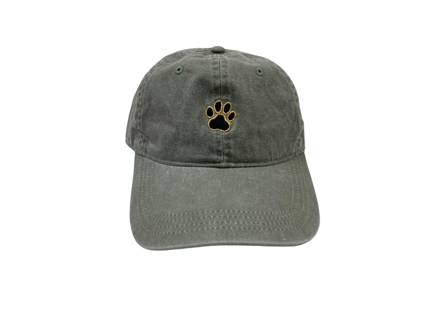 Khaki Green // Embroidered Paw Dad Hat