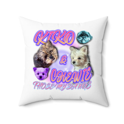 Custom 90s Airbrush Pillow – Upload Any Pet, Friend, or Other Favorite Picture