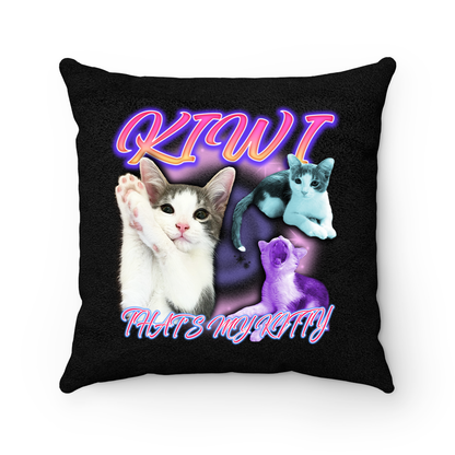 Custom 90s Airbrush Pillow – Upload Any Pet, Friend, or Other Favorite Picture