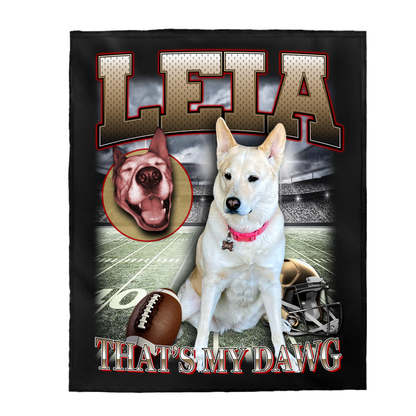 Custom NFL Blanket – Feature Your Pet as a Football Star!