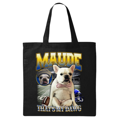 Custom NFL Tote Bag – Feature Your Pet as a Football Star!