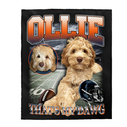 Custom NFL Blanket – Feature Your Pet as a Football Star!