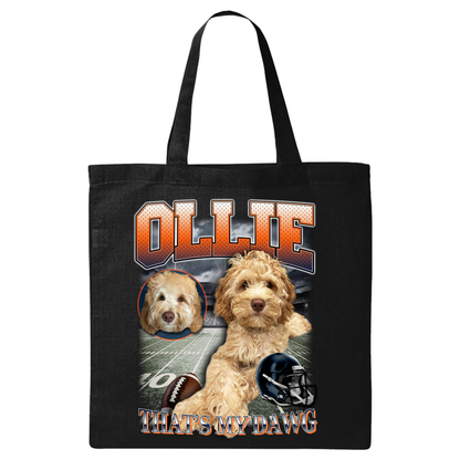 Custom NFL Tote Bag – Feature Your Pet as a Football Star!