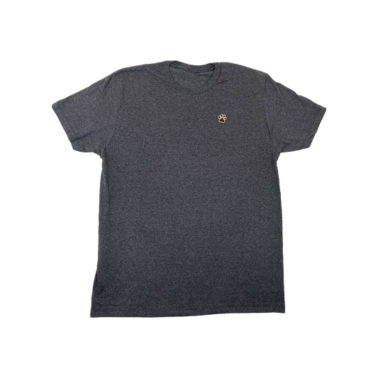 PEPPER // Embroidered Paw T-Shirt // Striped Cotton