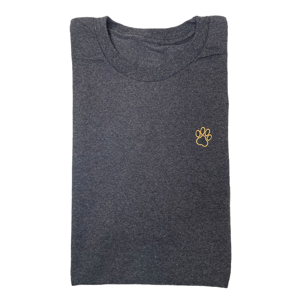 PEPPER // Embroidered Paw T-Shirt // Striped Cotton