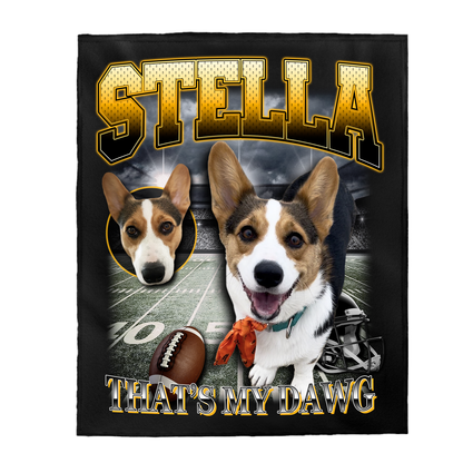 Custom NFL Blanket – Feature Your Pet as a Football Star!