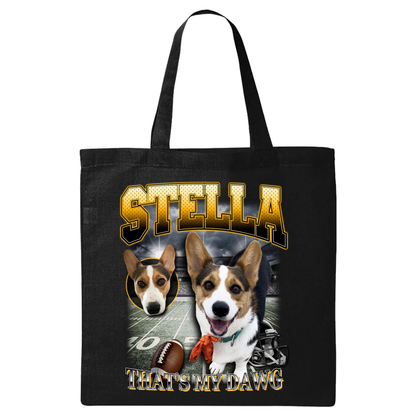 Custom NFL Tote Bag – Feature Your Pet as a Football Star!